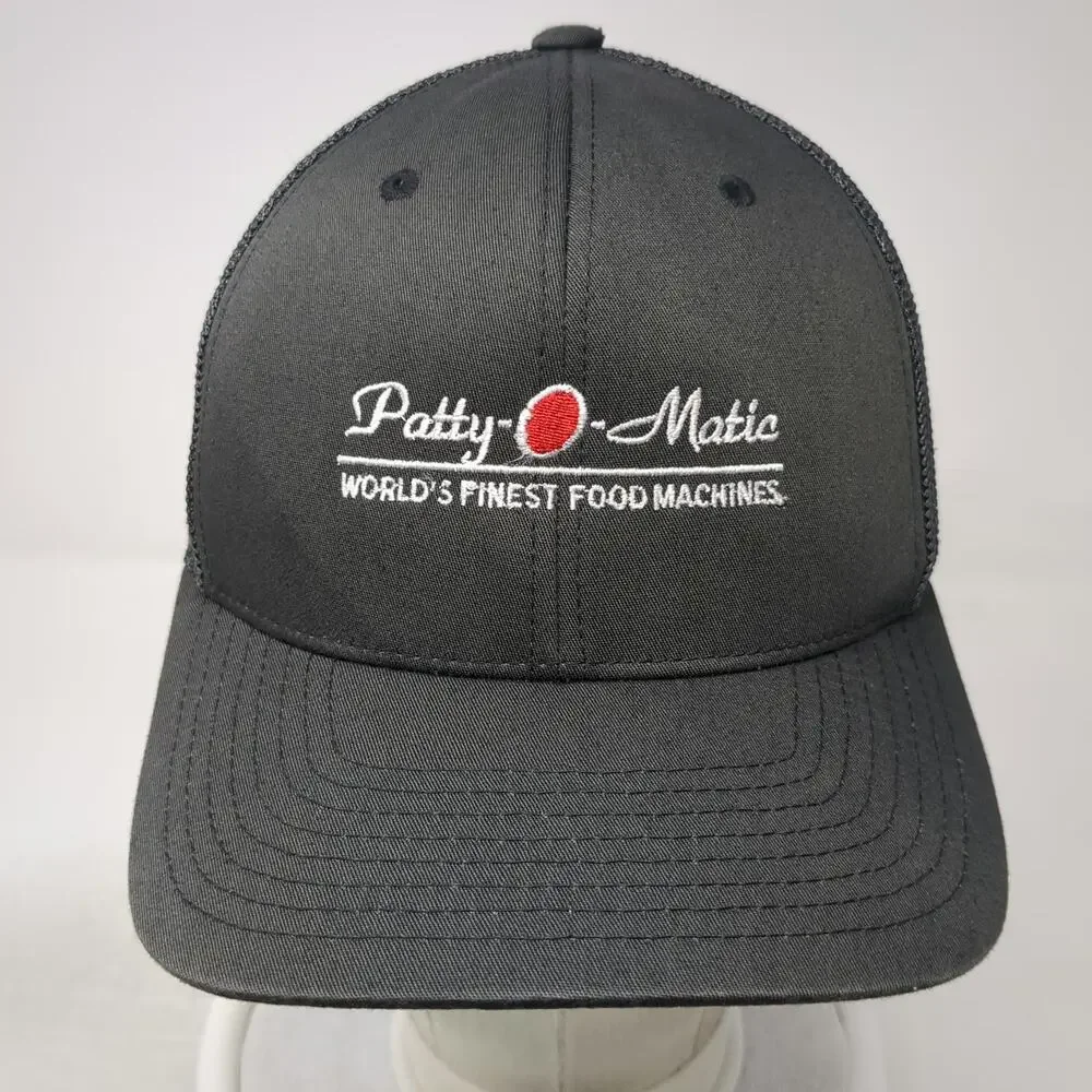 Flexfit Baseball Cap Gray One Size Patty-O-Matic Food Machines Mesh Back Hat